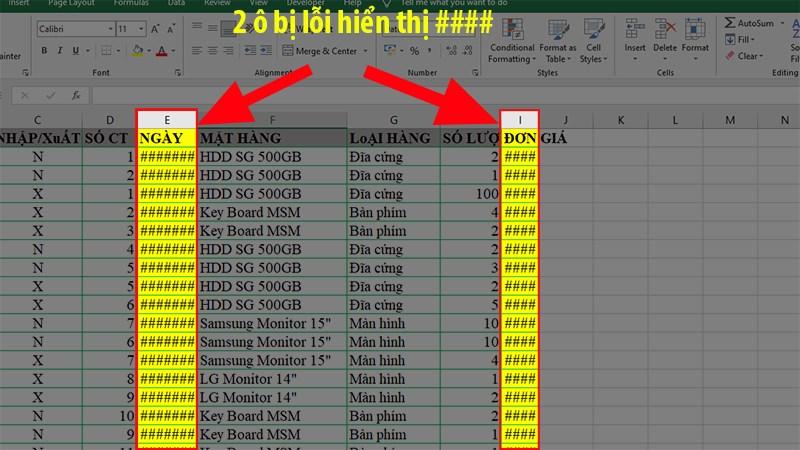 Lỗi #### trong Excel: Nguyên Nhân và Cách Sửa Đơn Giản