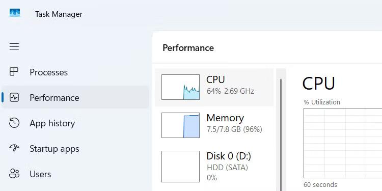 Hướng dẫn sử dụng tab Performance trong Task Manager để theo dõi và tối ưu hiệu suất máy tính
